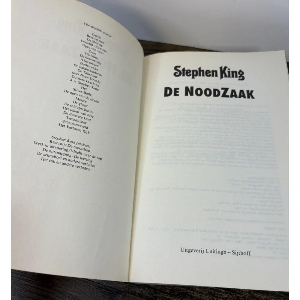 Needful Things by Stephen King Dutch Version 1992 Paperback Book De Noodzaak